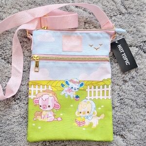 Hot Topic Cow Passport Xbody Bag NWT